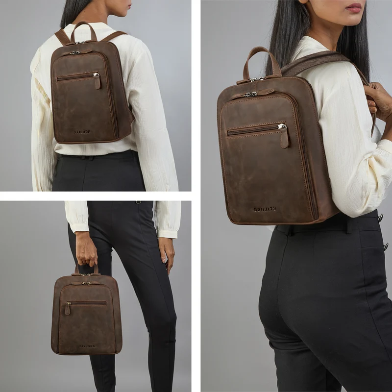 "Millie" Kleiner Echtleder City Rucksack für Damen