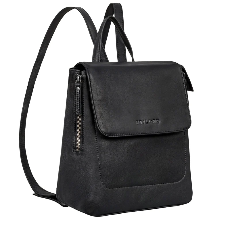 "Anisa" Kleiner Rucksack Damen Leder mit vielen Fächern