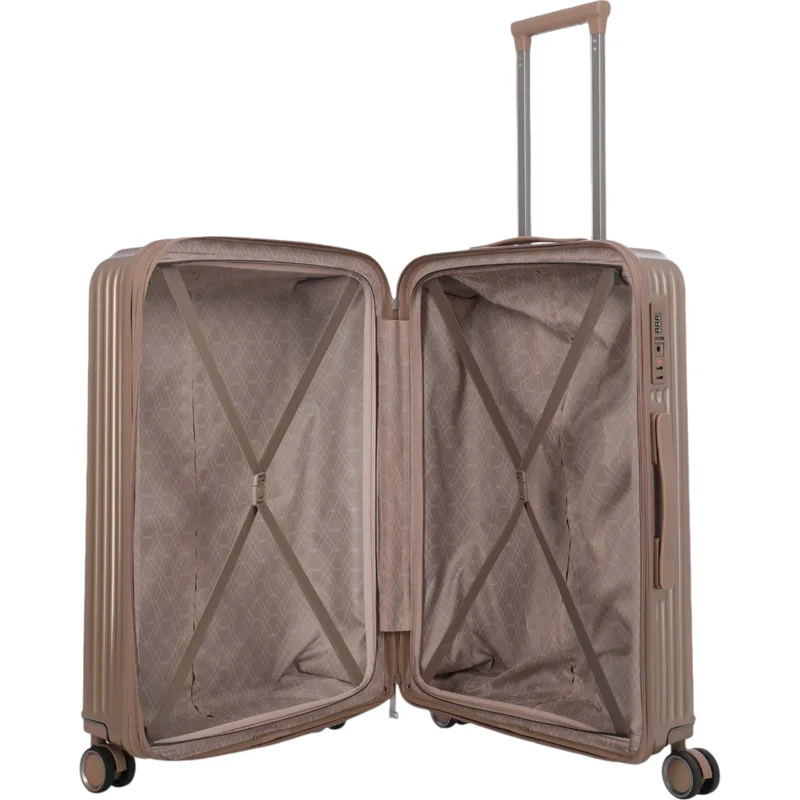 Travelite Paros 4-Rad Trolley M 65 cm -Cappuccino