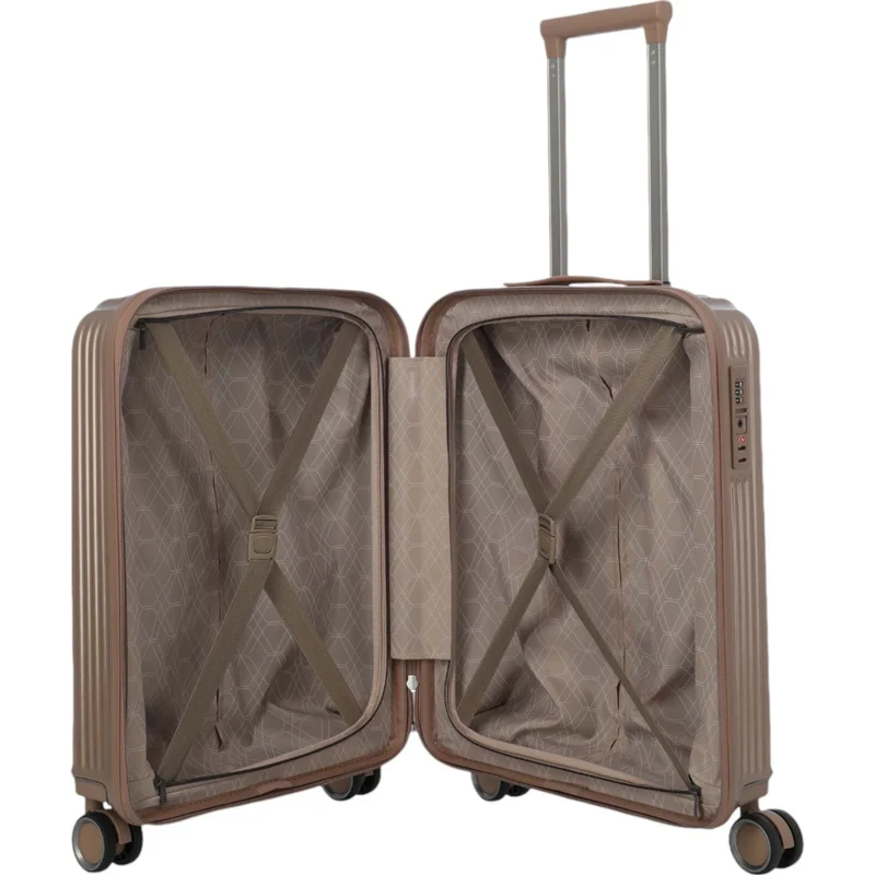 Travelite Paros 4-Rad Bordtrolley S 55 cm -Cappuccino