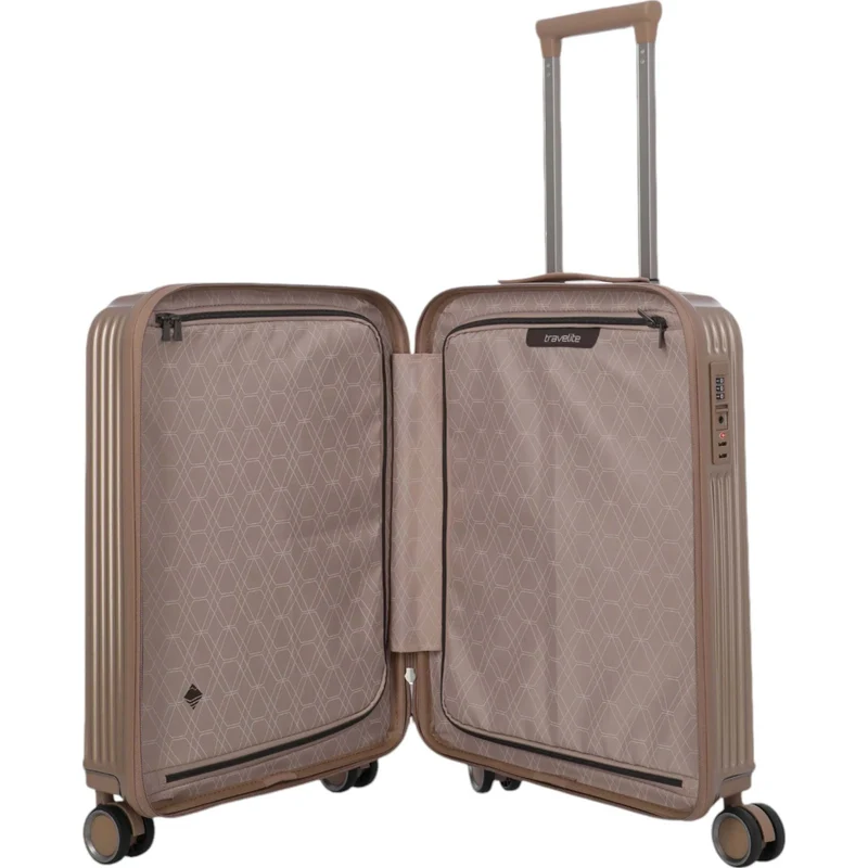 Travelite Paros 4-Rad Bordtrolley S 55 cm -Cappuccino