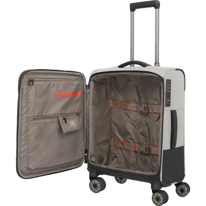 Travelite Crosslite 4-Rollen-Kabinentrolley S 55 cm -Natur