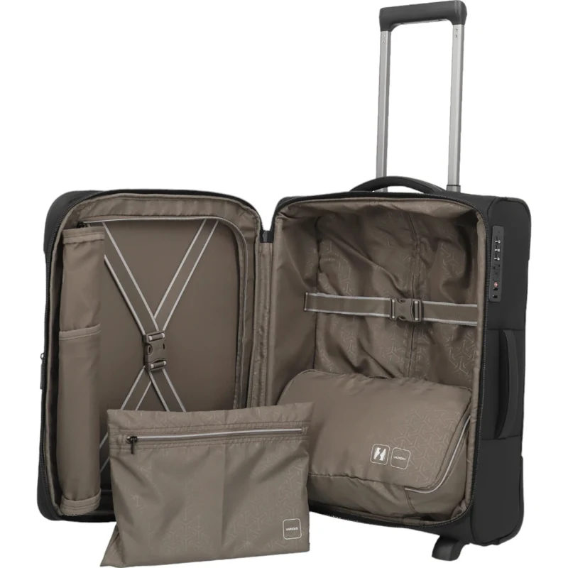 Travelite Crosslite 2-Rollen-Kabinentrolley S 54 cm -Schwarz
