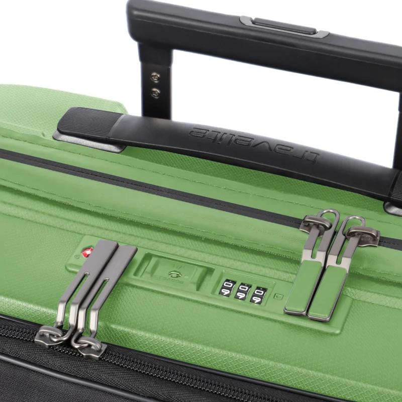 Travelite Mooby 4-Rollen-Handgepäcktrolley mit Vortasche 55 cm -Grün