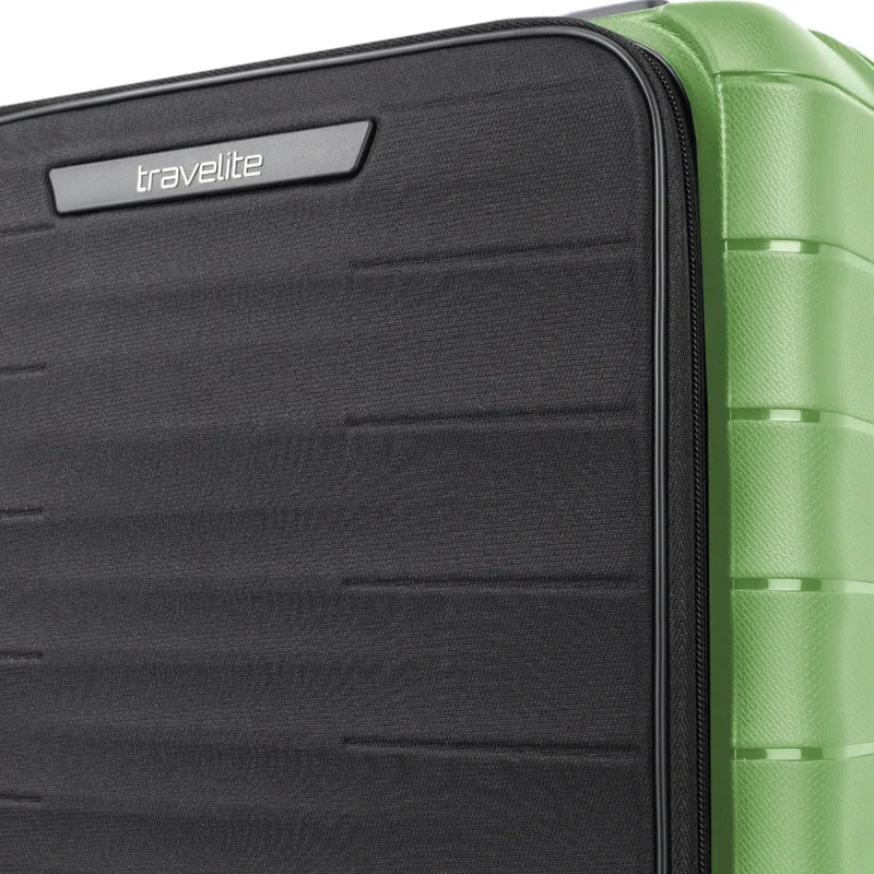 Travelite Mooby 4-Rollen-Handgepäcktrolley mit Vortasche 55 cm -Grün