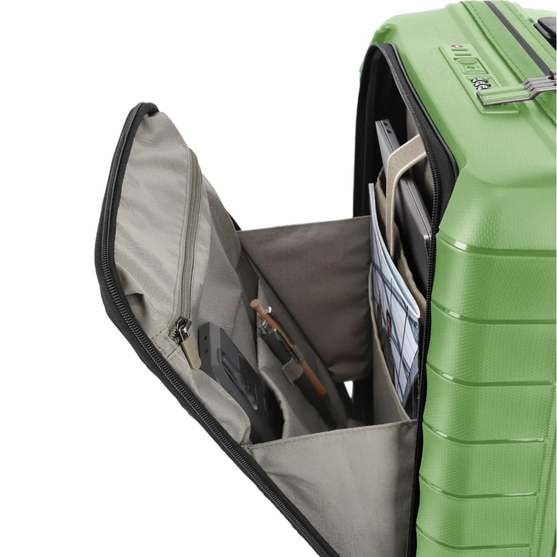 Travelite Mooby 4-Rollen-Handgepäcktrolley mit Vortasche 55 cm -Grün