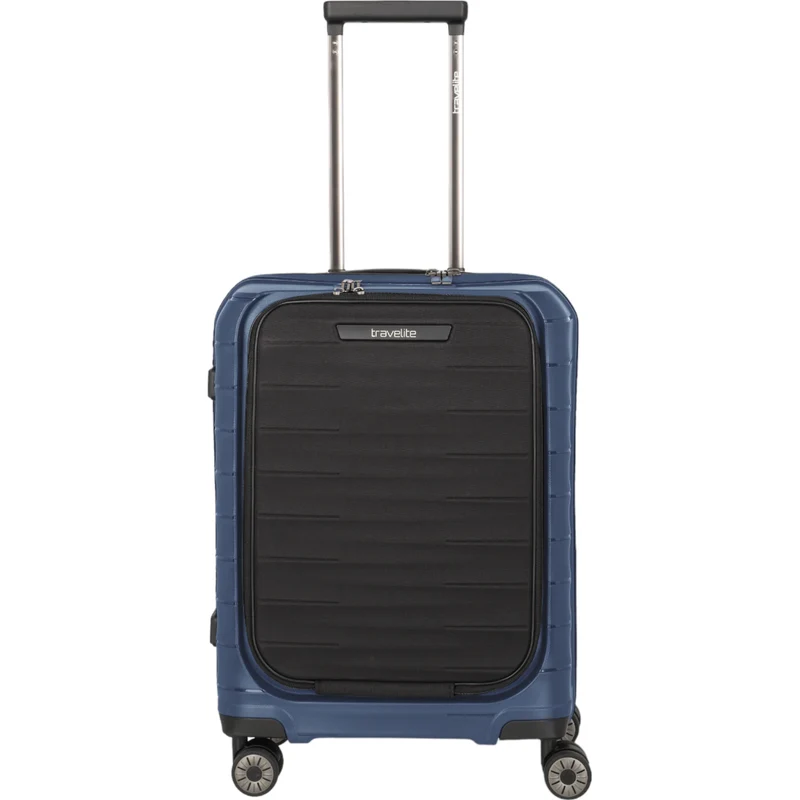 Travelite Mooby 4-Rollen-Handgepäcktrolley mit Vortasche 55 cm -Marine
