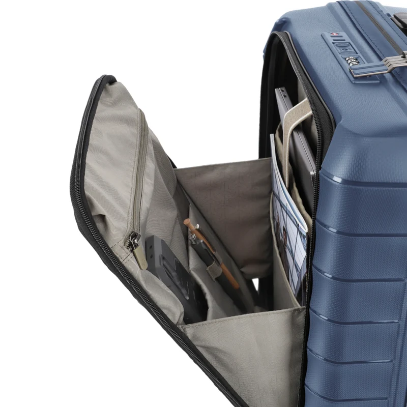 Travelite Mooby 4-Rollen-Handgepäcktrolley mit Vortasche 55 cm -Marine