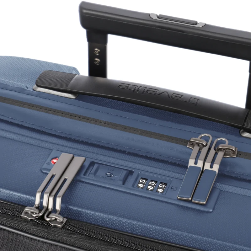 Travelite Mooby 4-Rollen-Handgepäcktrolley mit Vortasche 55 cm -Marine