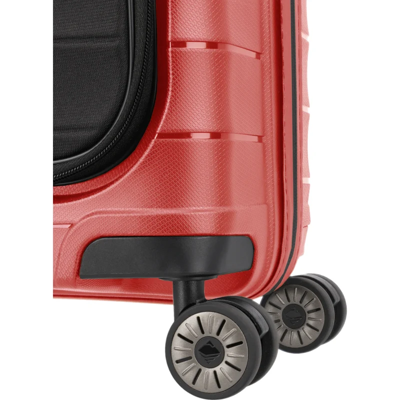 Travelite Mooby 4-Rollen-Handgepäcktrolley mit Vortasche 55 cm -Rot