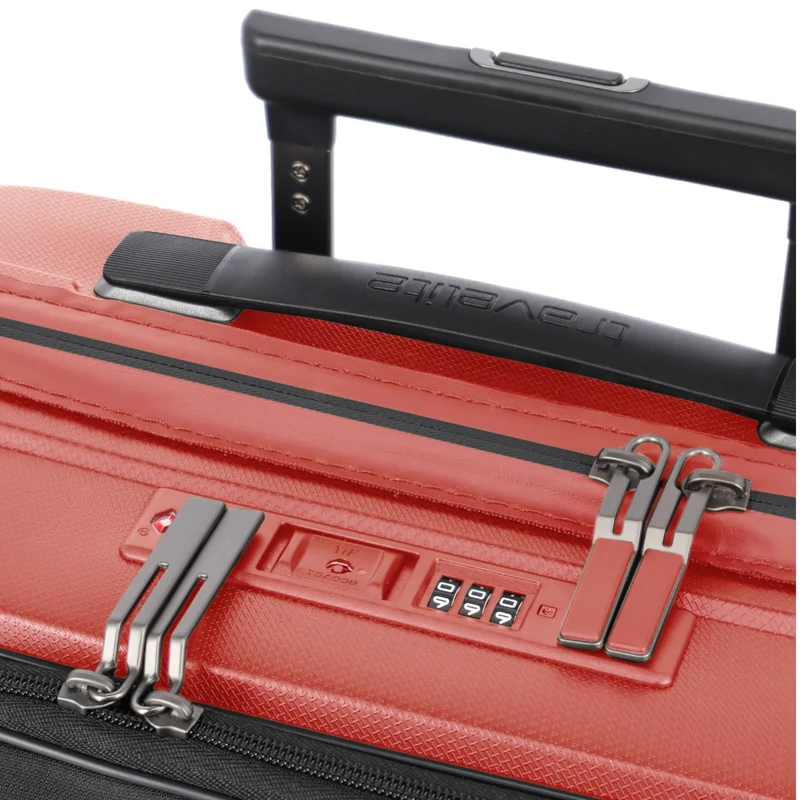 Travelite Mooby 4-Rollen-Handgepäcktrolley mit Vortasche 55 cm -Rot