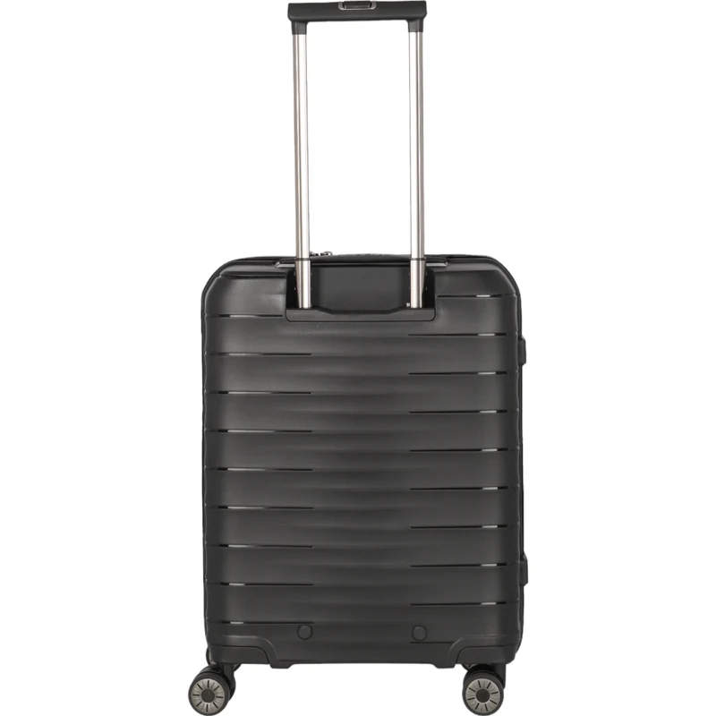 Travelite Mooby 4-Rollen-Handgepäcktrolley mit Vortasche 55 cm -Schwarz
