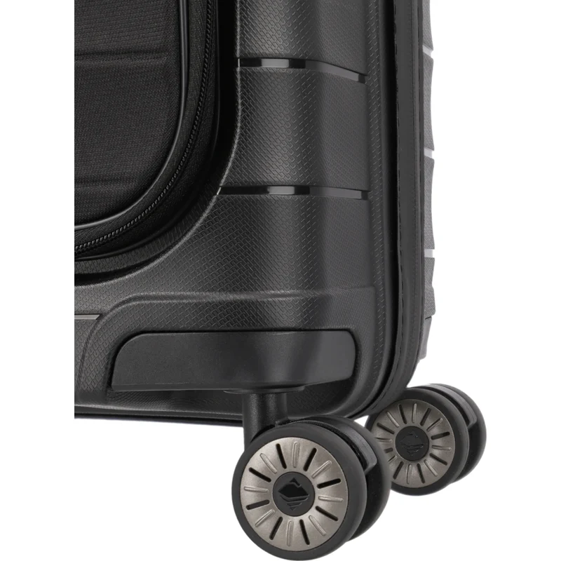 Travelite Mooby 4-Rollen-Handgepäcktrolley mit Vortasche 55 cm -Schwarz