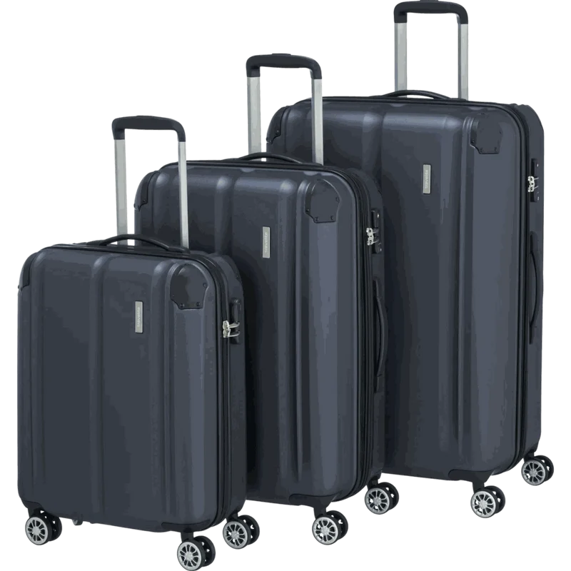 Travelite City 4-Rollen Kofferset 3tlg. L/M/S -Marine