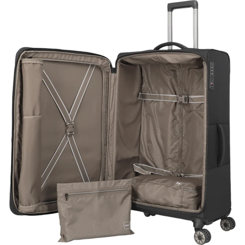 Travelite Crosslite 4-Rollen-Trolley XL 81 cm -Schwarz