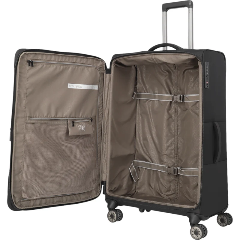 Travelite Crosslite 4-Rollen-Trolley XL 81 cm -Schwarz