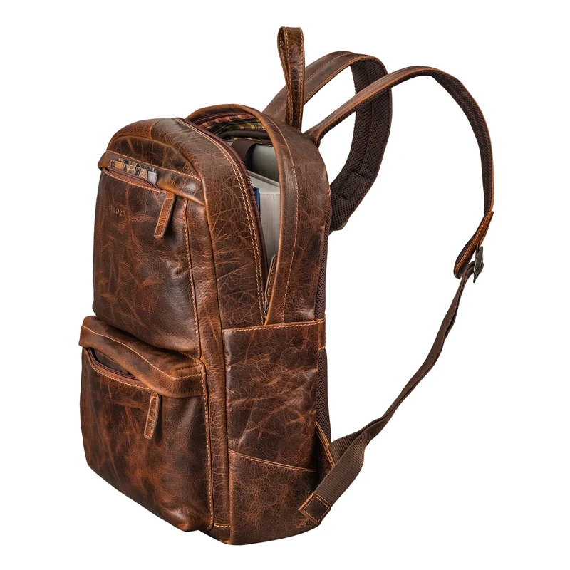"Erin" Großer Lederrucksack Herren & Damen für Laptop 15 - 16 Zoll