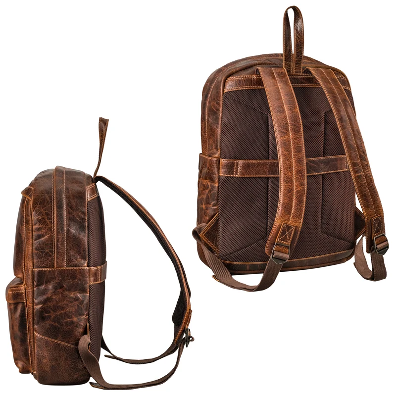 "Erin" Großer Lederrucksack Herren & Damen für Laptop 15 - 16 Zoll