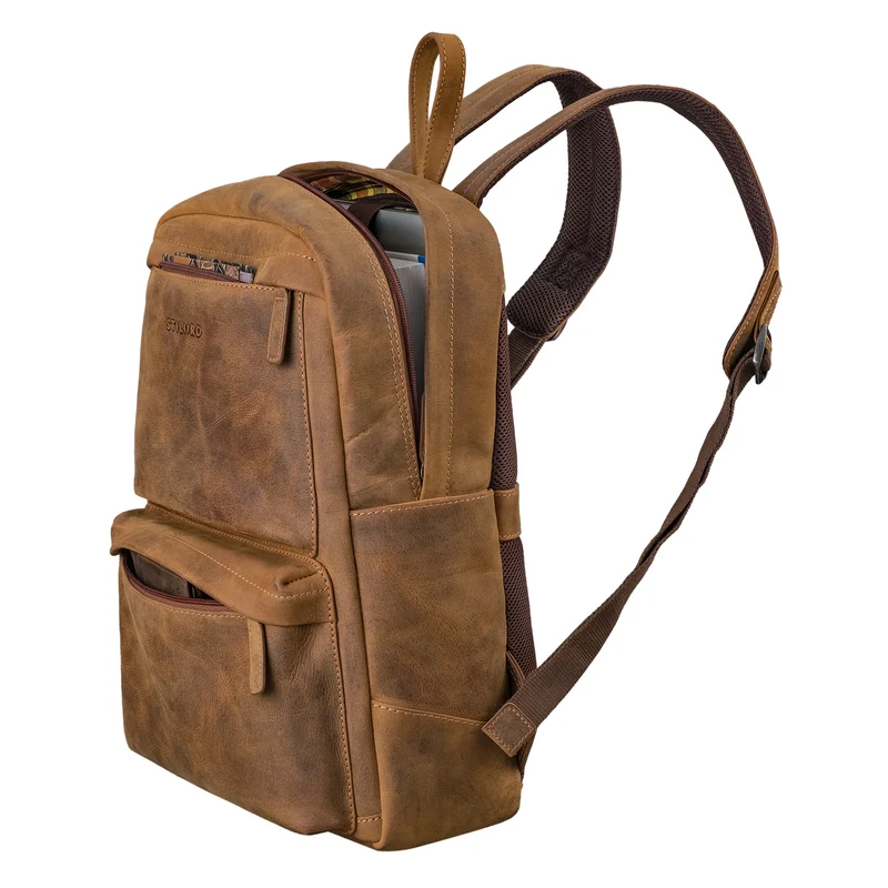 "Erin" Großer Lederrucksack Herren & Damen für Laptop 15 - 16 Zoll