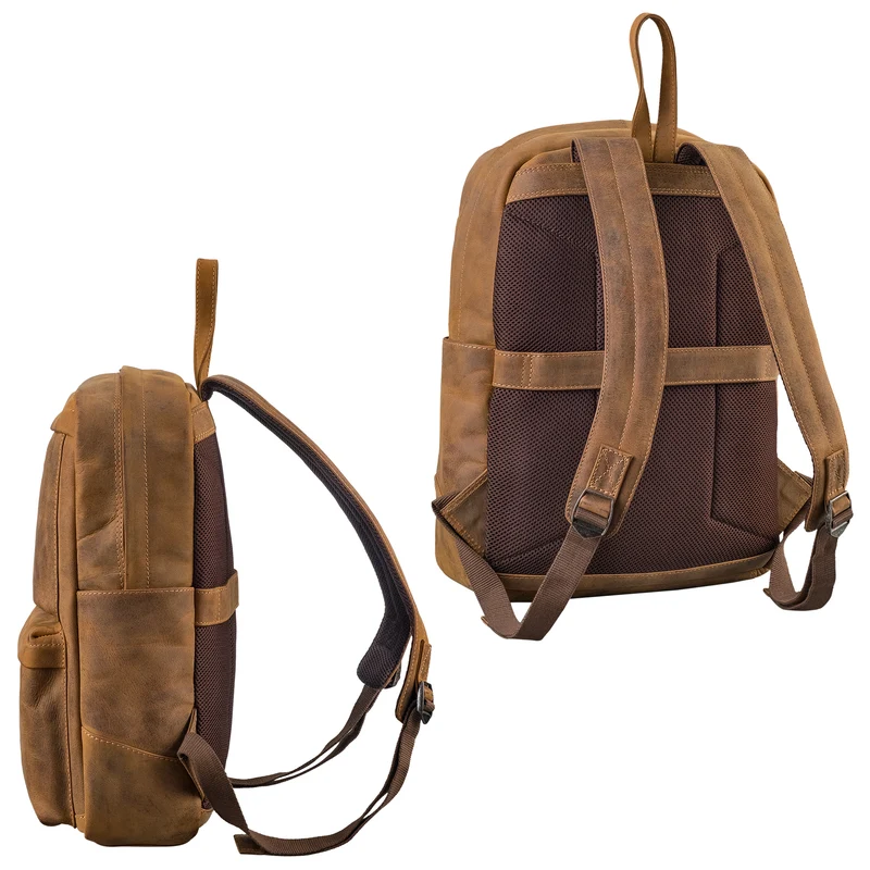 "Erin" Großer Lederrucksack Herren & Damen für Laptop 15 - 16 Zoll