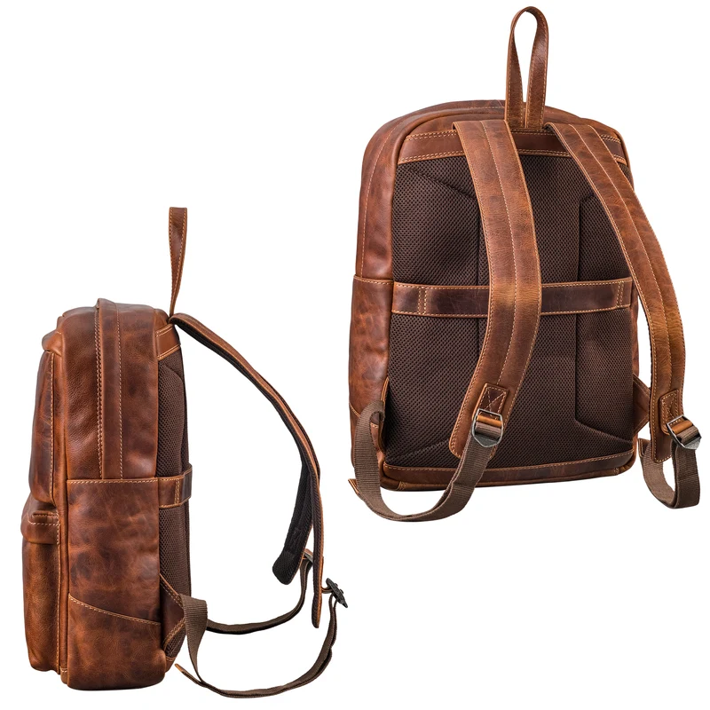 "Erin" Großer Lederrucksack Herren & Damen für Laptop 15 - 16 Zoll