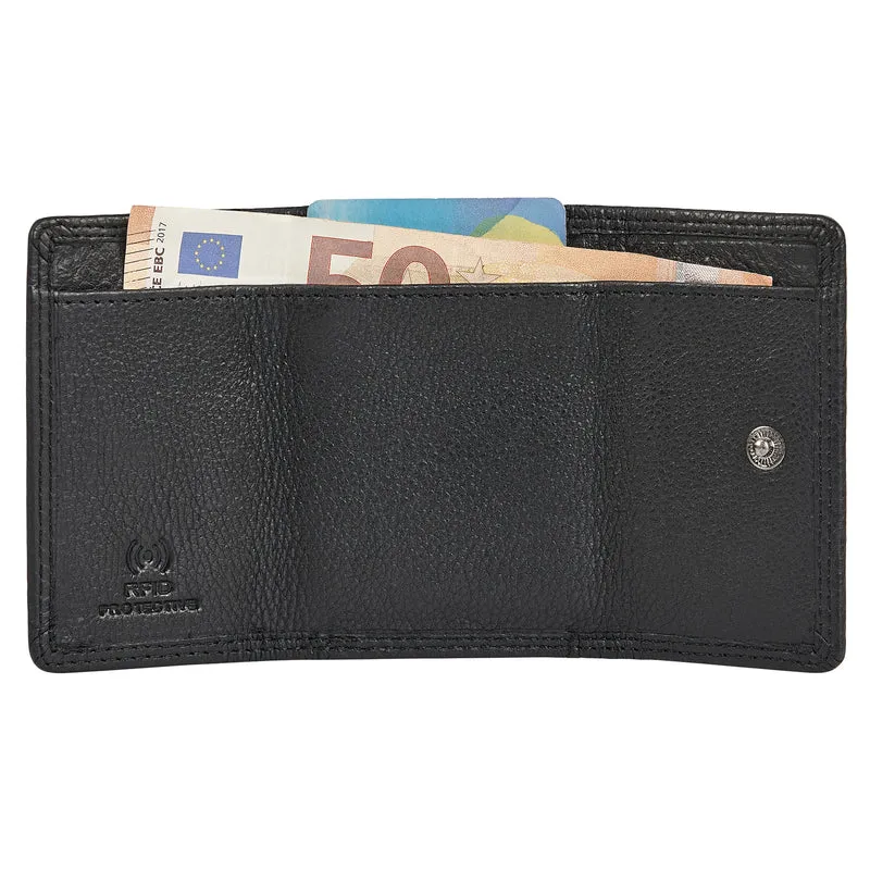 "London" Mini Portemonnaie Damen Klein Leder Geldbörse Herren RFID