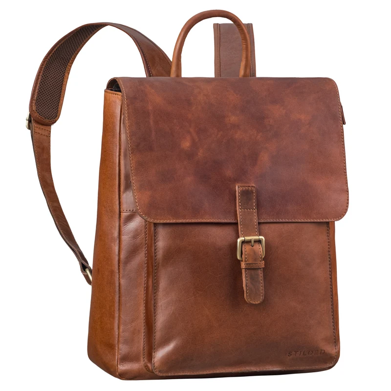 "Debbie" Großer Vintage Lederrucksack Damen mit Laptopfach 15.6 Zoll