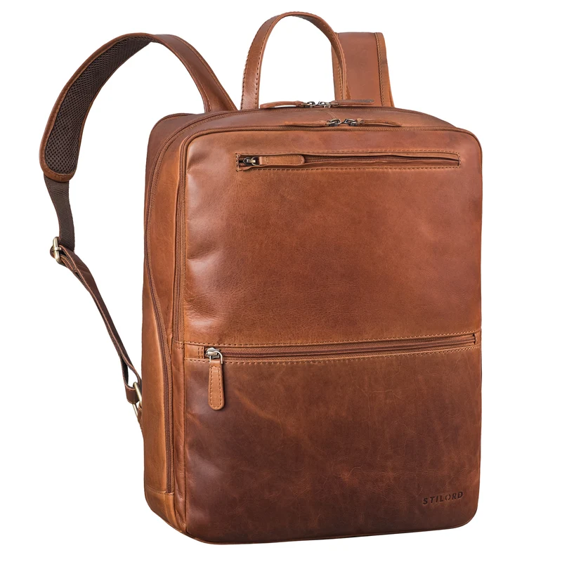"Ettore" Großer Business Rucksack Herren Leder 17 Zoll Laptoprucksack