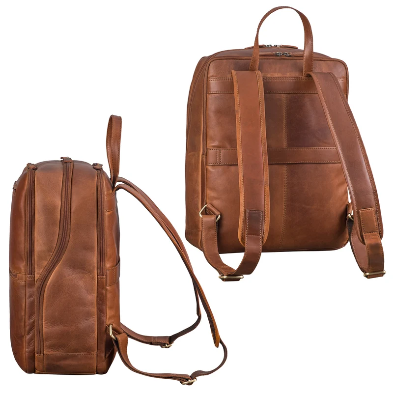 "Ettore" Großer Business Rucksack Herren Leder 17 Zoll Laptoprucksack