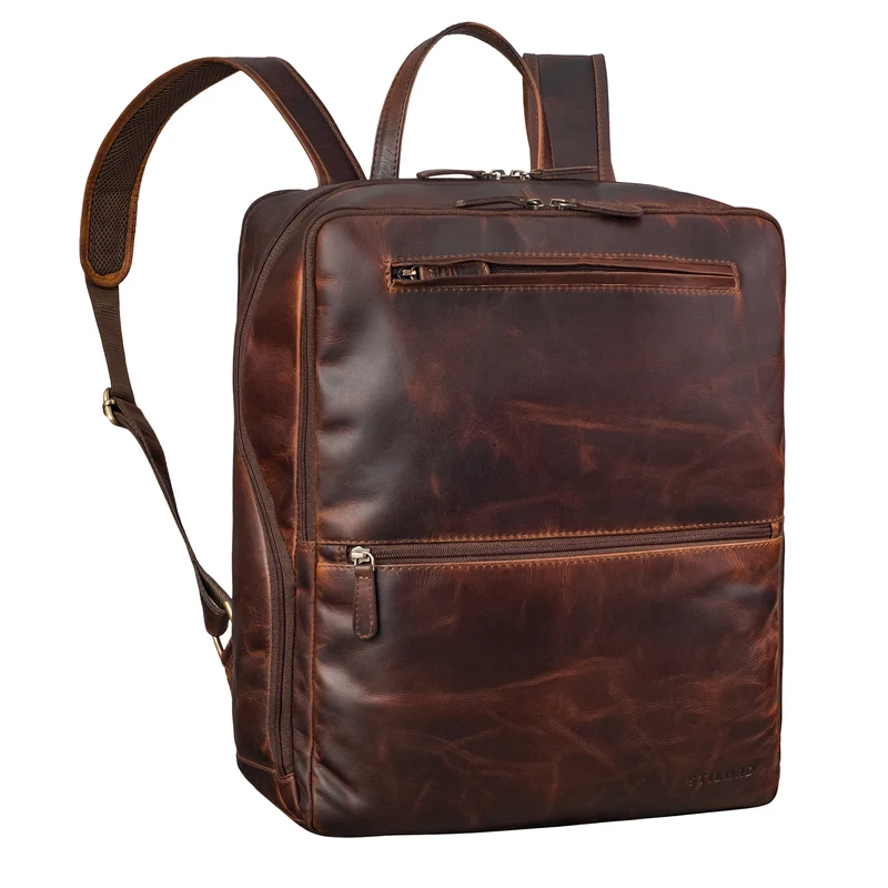 "Ettore" Großer Business Rucksack Herren Leder 17 Zoll Laptoprucksack