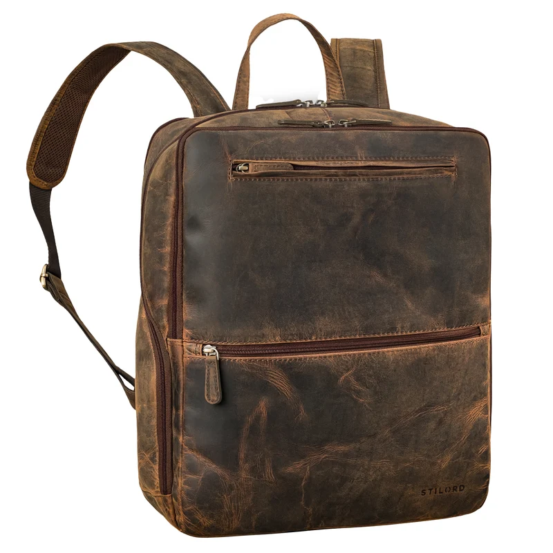 "Ettore" Großer Business Rucksack Herren Leder 17 Zoll Laptoprucksack