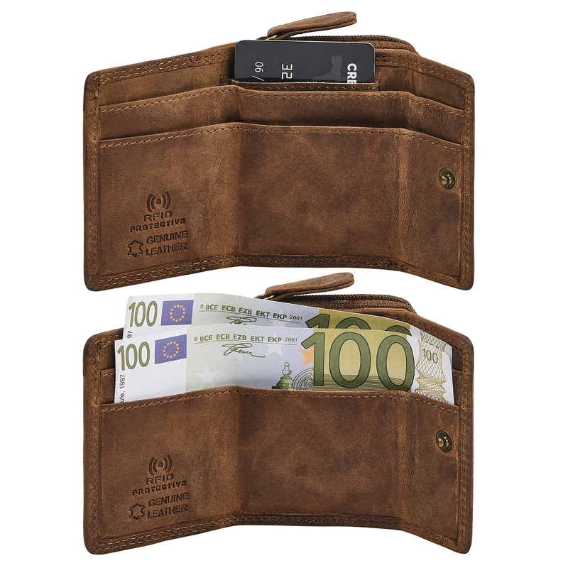 "Suki" Kleines Portemonnaie Damen Leder mit RFID-Schutz