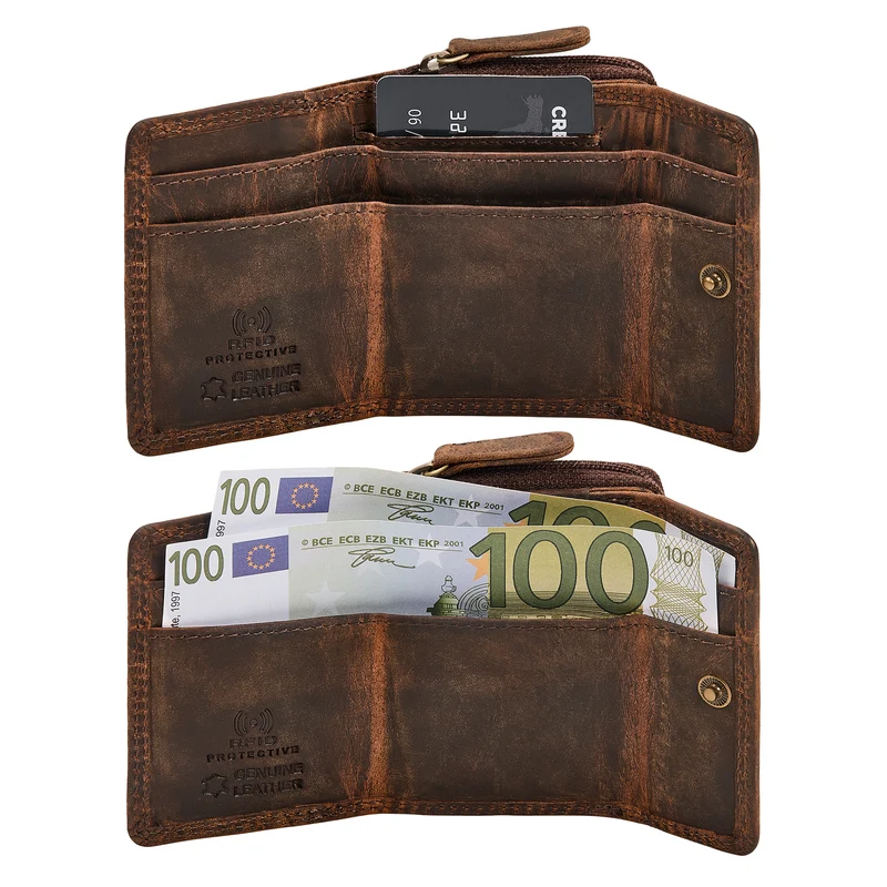 "Suki" Kleines Portemonnaie Damen Leder mit RFID-Schutz