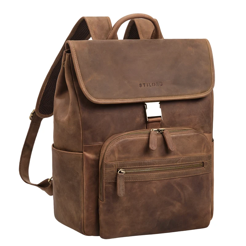 "Santino" Großer Vintage Leder-Rucksack 15.6 - 16 Zoll für Damen & Herren