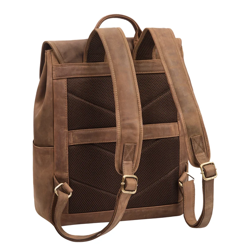 "Santino" Großer Vintage Leder-Rucksack 15.6 - 16 Zoll für Damen & Herren