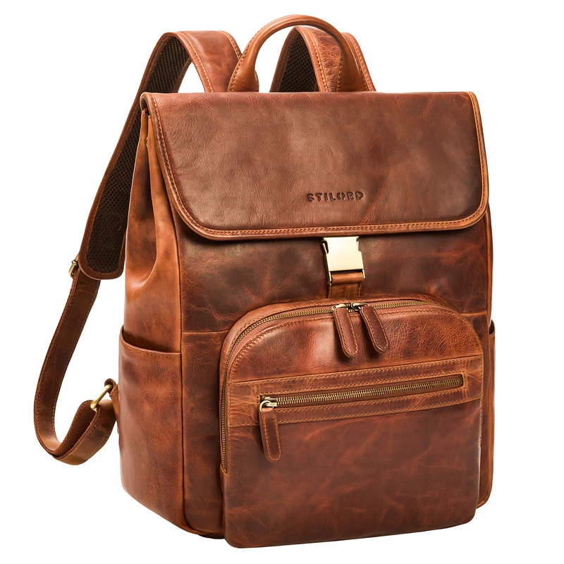 "Santino" Großer Vintage Leder-Rucksack 15.6 - 16 Zoll für Damen & Herren