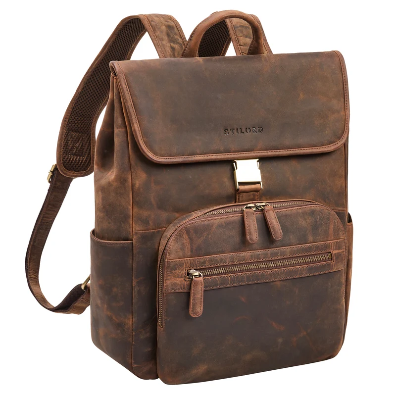 "Santino" Großer Vintage Leder-Rucksack 15.6 - 16 Zoll für Damen & Herren