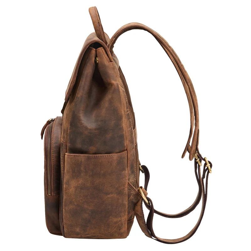 "Santino" Großer Vintage Leder-Rucksack 15.6 - 16 Zoll für Damen & Herren
