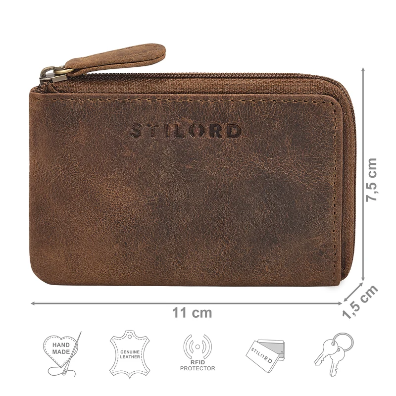 "Keyon" Elegante Schlüsseltasche Leder Herren Schlüsseletui Damen