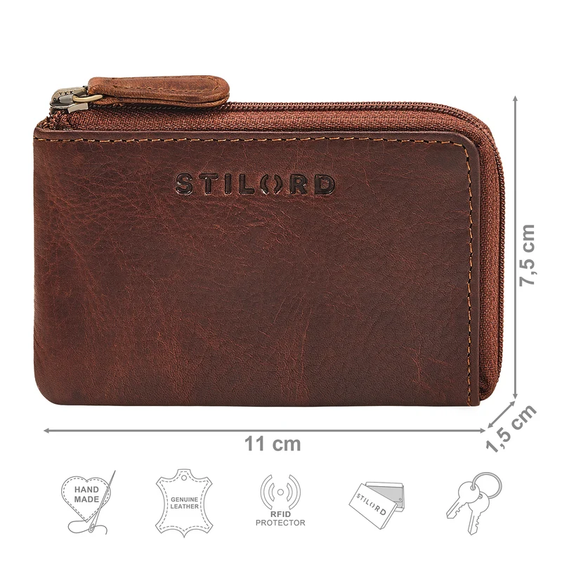 "Keyon" Elegante Schlüsseltasche Leder Herren Schlüsseletui Damen