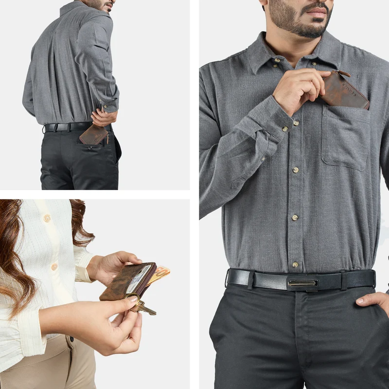 "Keyon" Elegante Schlüsseltasche Leder Herren Schlüsseletui Damen