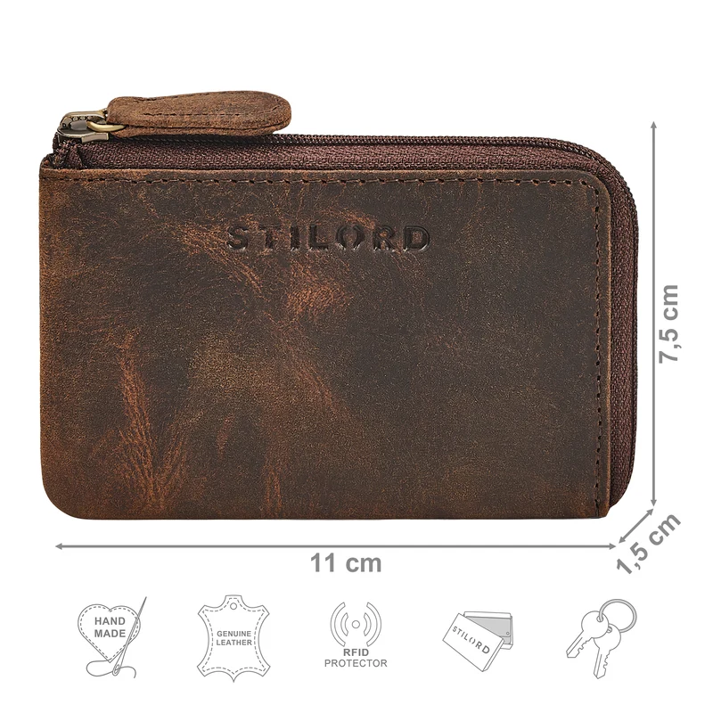 "Keyon" Elegante Schlüsseltasche Leder Herren Schlüsseletui Damen