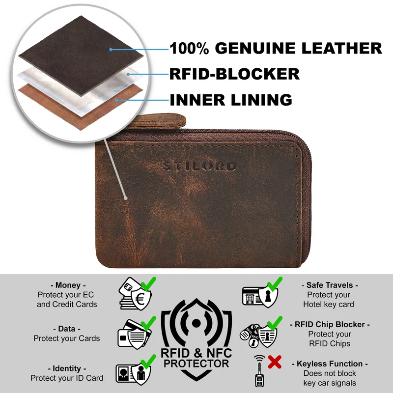 "Keyon" Elegante Schlüsseltasche Leder Herren Schlüsseletui Damen