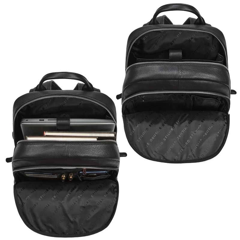 "Rio" Premium Leder-Rucksack mit Laptopfach 15.6 Zoll für Herren