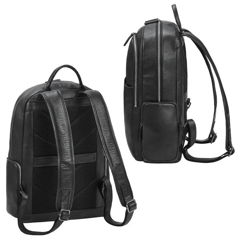 "Rio" Premium Leder-Rucksack mit Laptopfach 15.6 Zoll für Herren