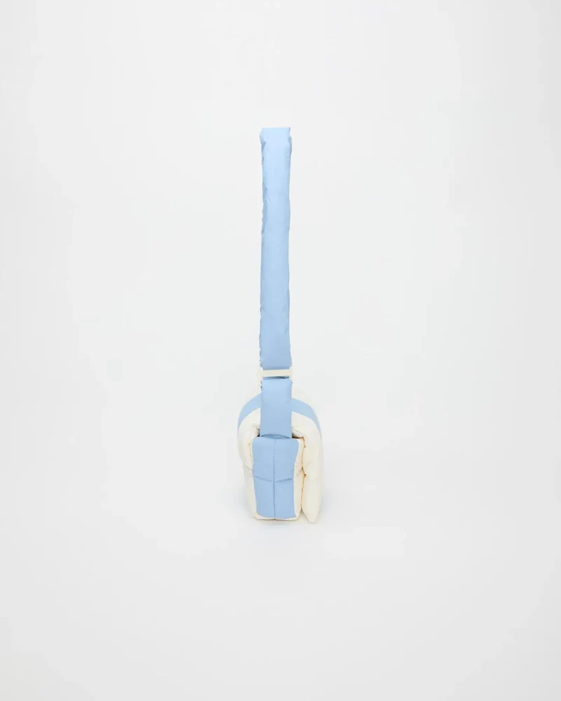 Porter Messenger Mini Cerulean - Marshmallow Stripes