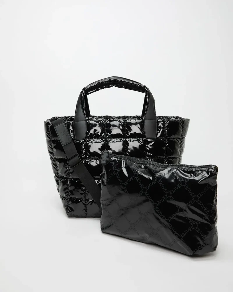 Porter Tote Medium Black Vinyl