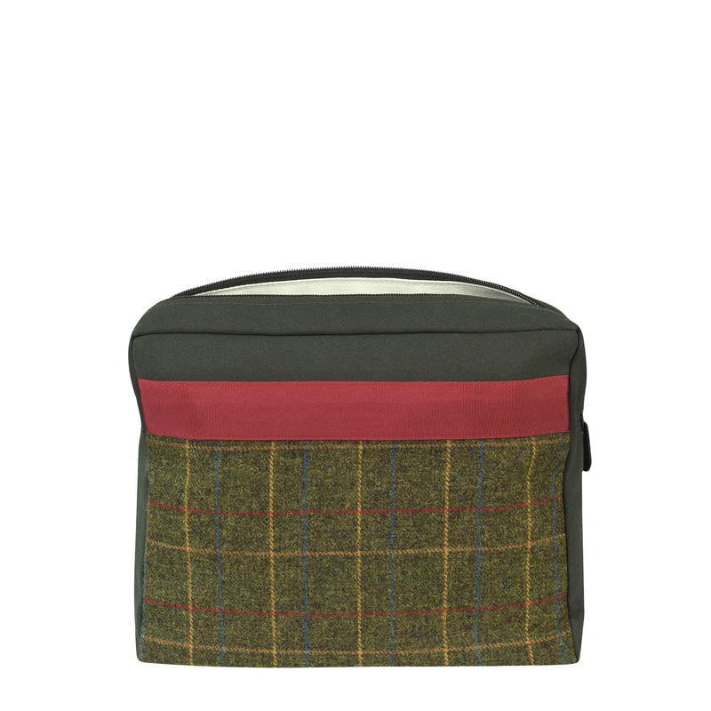 Kulturtasche -L- TWEED bordeaux