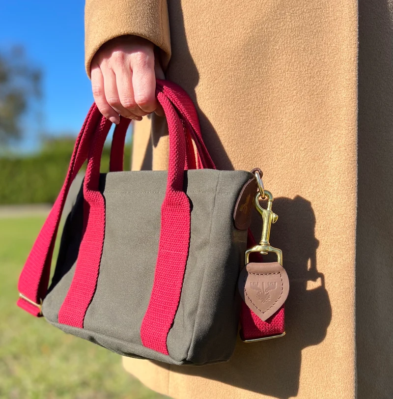 MINI Bag KHAKI & Bordeaux