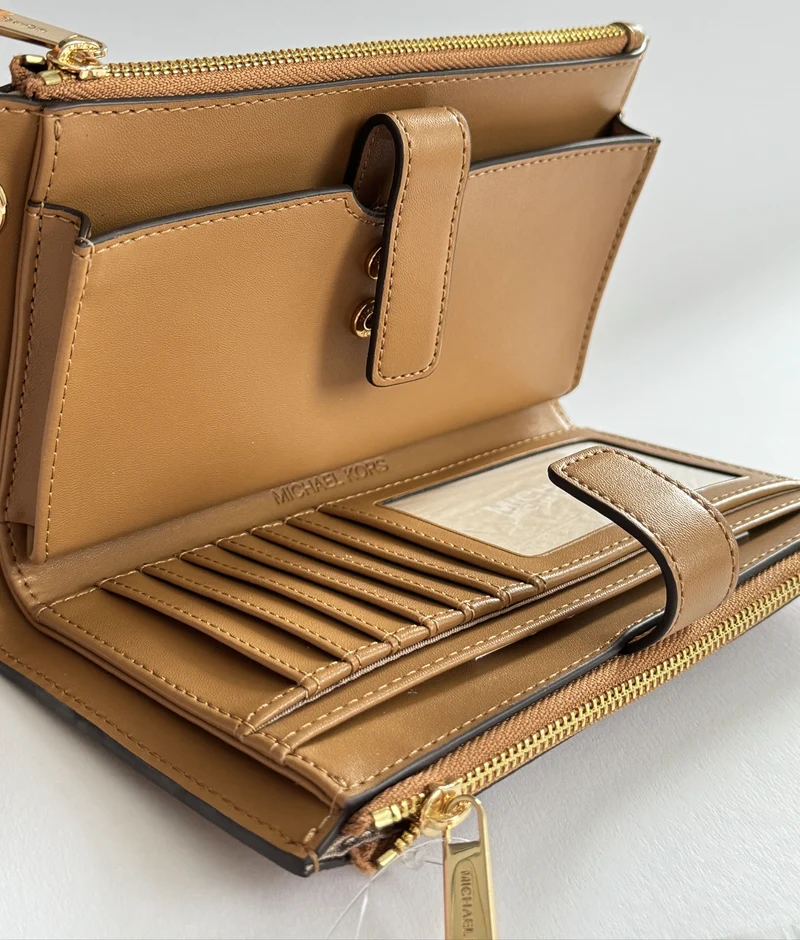 Michael Kors Double Zip Geldbeutel mit Handyfach deer